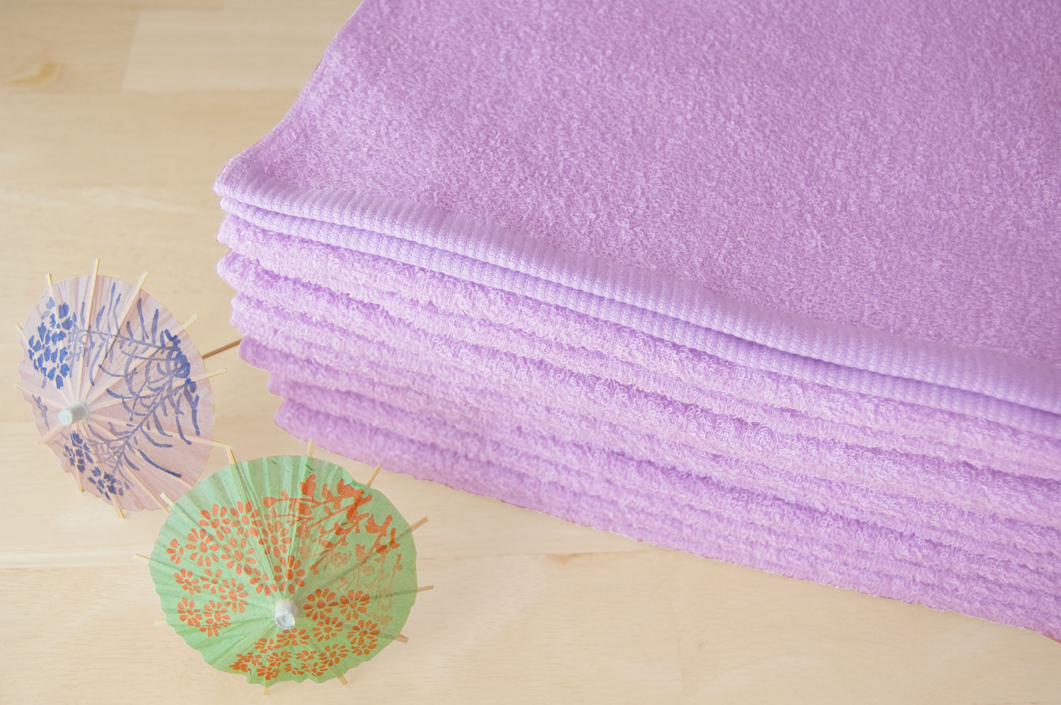 日本製 藤紫色カラーフェイスタオル